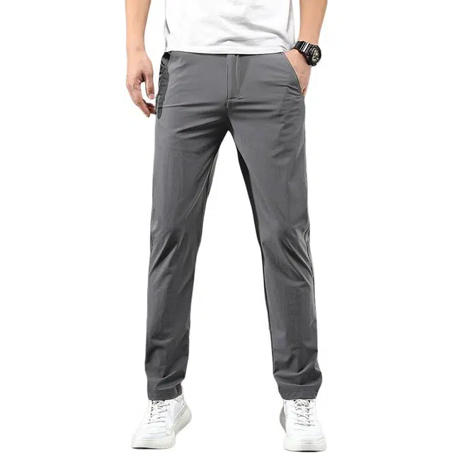 吉肯蒂 夏季薄款冰丝直筒潮牌战术裤休闲裤 男款