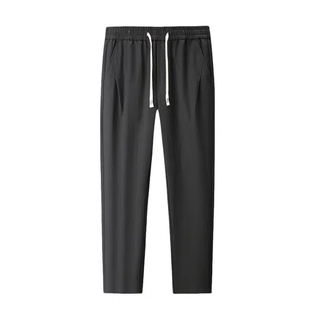 老爷车 夏季男士宽松百搭抽绳长裤轻薄透气户外纯色直筒休闲裤 男款