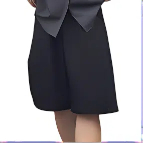 单爵 舒适时尚百搭亲肤日常五分中腰宽松纯色系带休闲短裤 男女同款 经典黑