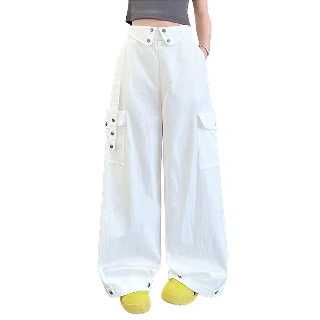 棉基因长裤 休闲时尚潮流百搭 白色 中小童