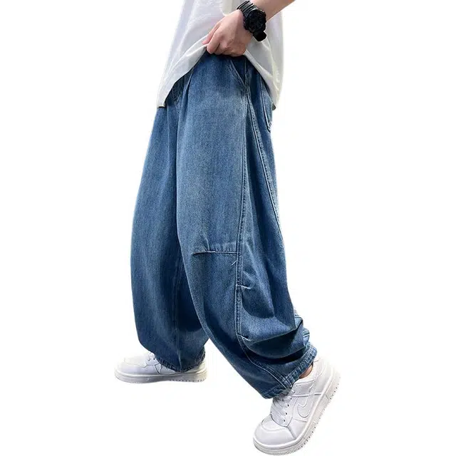 泰迪珍藏牛仔裤 薄款宽松夏季休闲长裤 青少年