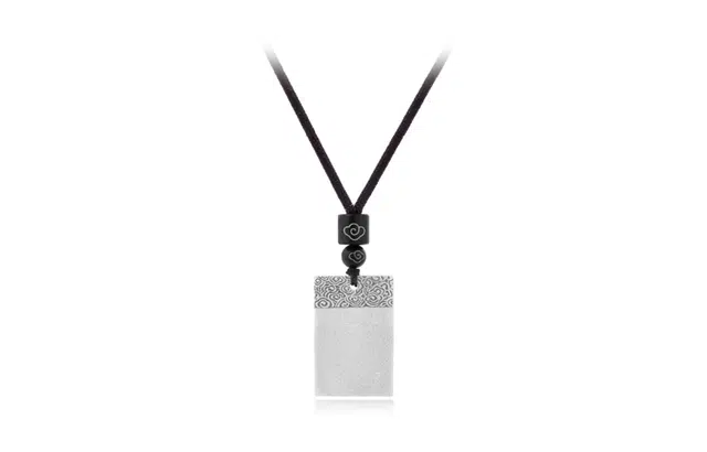 尚银福 平安无事牌 国潮新中式精致轻奢大牌小众简约大气高级感设计 轻奢时尚潮流百搭 好运 合金 项链 女款