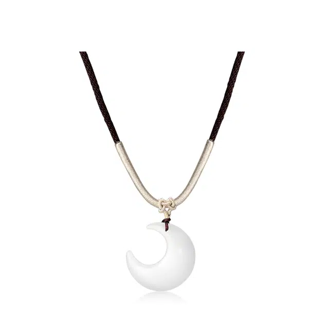 【普陀山官方已祝福】 普陀山文创 新中式国潮月亮编织水逆退散转运 生日纪念日送礼礼盒装 猫眼石 项链 男女同款情侣款