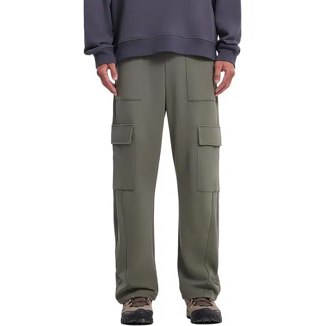 美特斯邦威 直筒潮流工装贴袋百搭针织休闲裤 男款