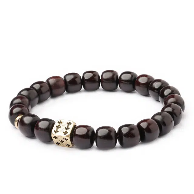 三檀小舍 克罗心 财源滚滚 诸事顺利好运连连 国风国潮新中式 小众高级轻奢文玩盘玩礼盒 紫檀属 手串 男女同款情侣款