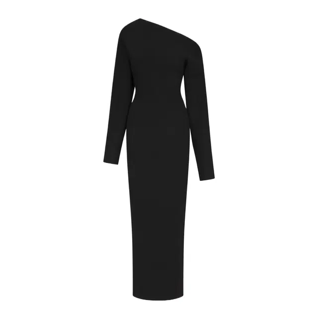 NAKED WARDROBE Off-Shoulder Sweater Maxi Dress Knits