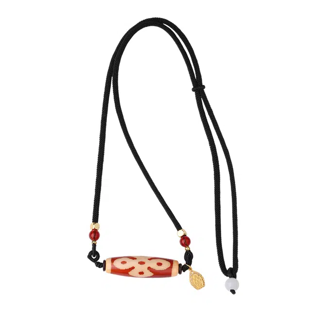 布达拉宫 红肉闪电五眼天珠吊坠可调节#好运 玛瑙 项链 男女同款情侣款