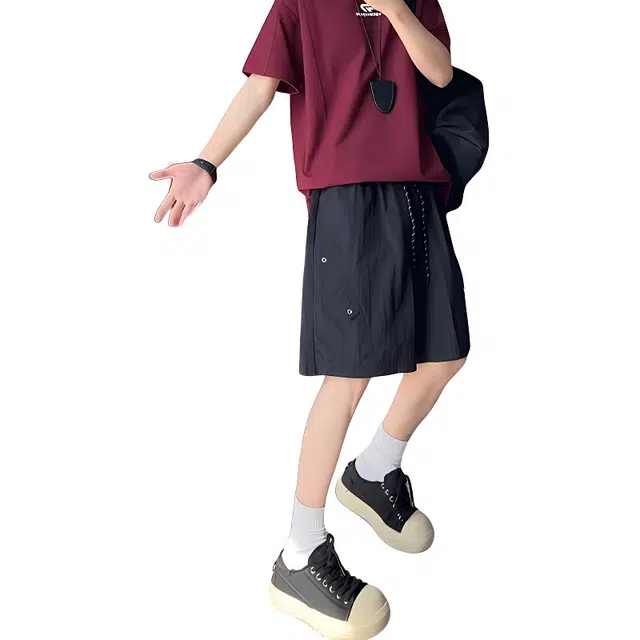 单爵 美式速干伞兵裤薄款防水登山透气运动裤休闲短裤 男女同款