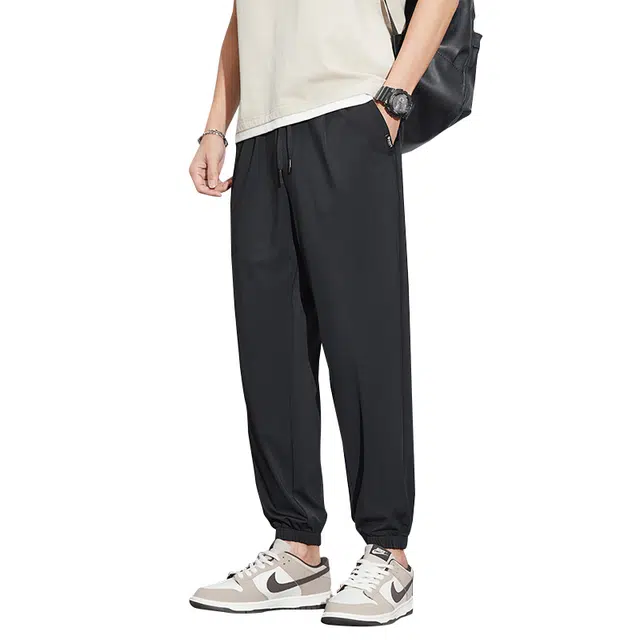 协协乐 高弹速干薄款九分运动束脚卫裤休闲裤 男款