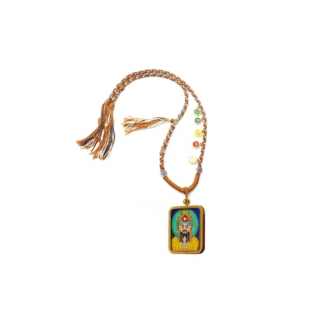 玉临门 诸事顺遂 平安喜乐 五爷 新中式国风民族风手工编织棉绳#好运 合金 项链 男女同款情侣款