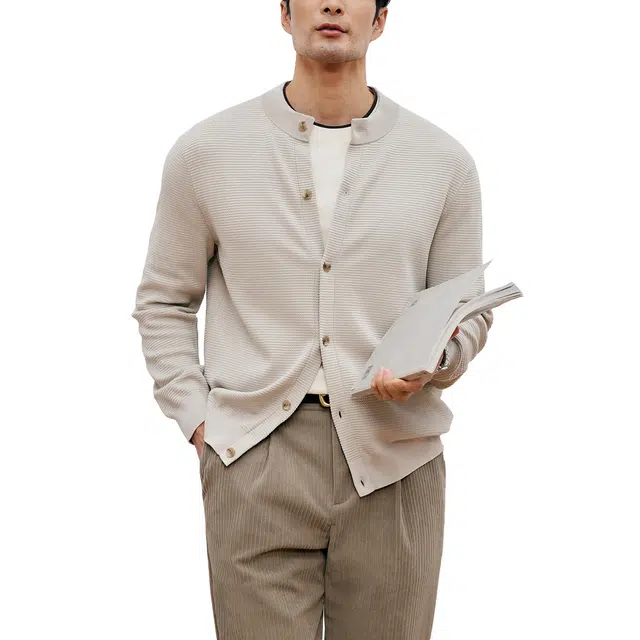 丹宁哲学 舒适长绒棉织造针织衫 男款