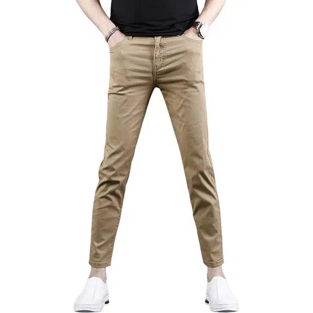 吉肯蒂 修身小脚裤潮牌九分牛仔裤 男款