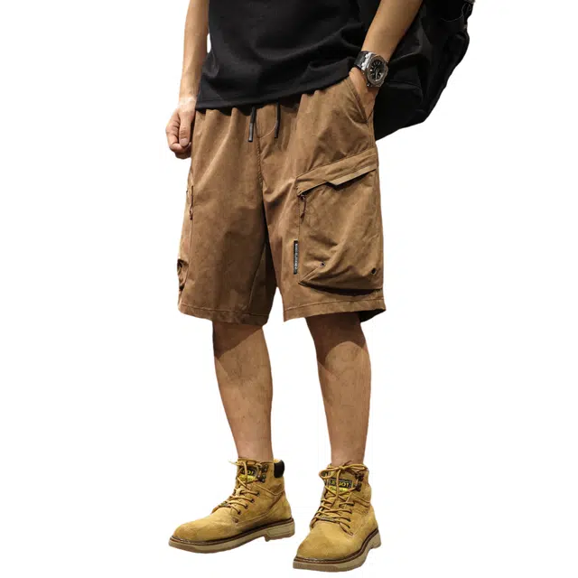 路杰邦 美式山系户外日常百搭时尚薄款舒适通勤休闲五分裤工装短裤 男款