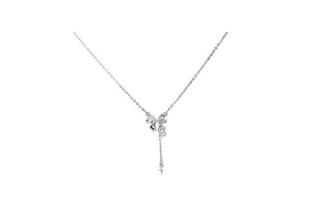 克拉日记 蝴蝶结轻奢流苏超仙百搭高级感小众设计颈链锁骨链锦鲤事业招财健康平安礼盒装 合金 项链 女款