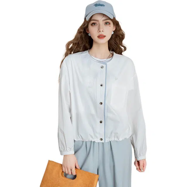 法文箱子 夏季薄款高级感小个子时尚短款截短外套 女款