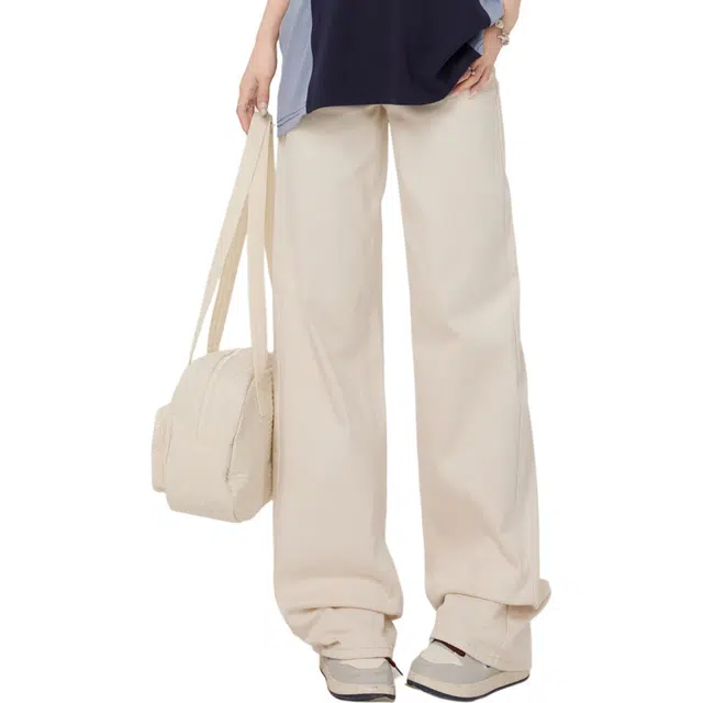 黑恐龙 美式潮牌小众设计感宽松休闲百搭舒适阔腿时尚牛仔裤 男女同款