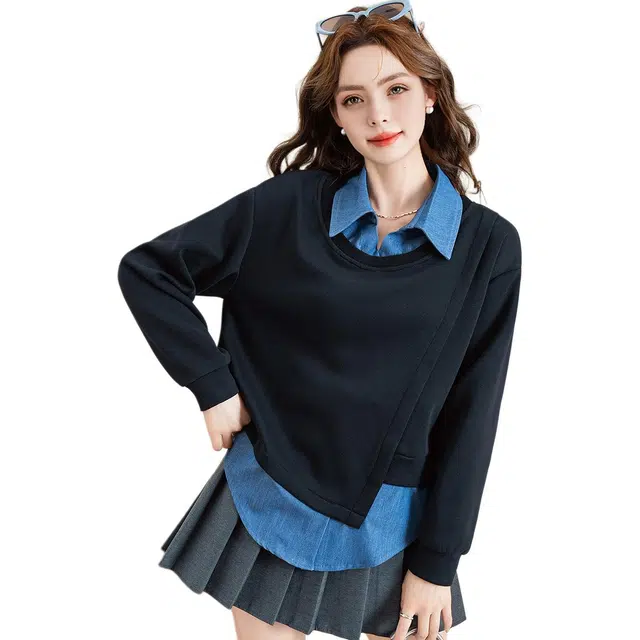 法文箱子 时尚洋气百搭休闲卫衣 女款