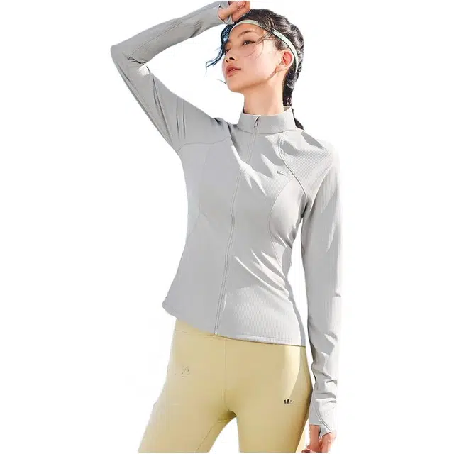 蕉下  高弹春季修身纯色常规长袖百搭外套  健身衣