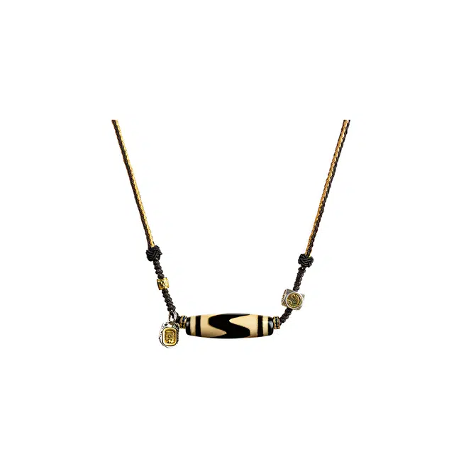 【已祝福加持】 玉临门 好事花生 至纯虎牙天珠聚缘药坑老油珠 生日纪念日送礼盒#好运 玛瑙 玉石项链 男女同款情侣款