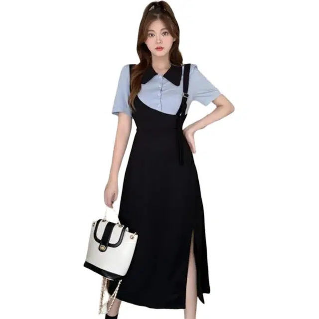 北极绒 舒适时尚休闲简约短袖连衣裙 女款