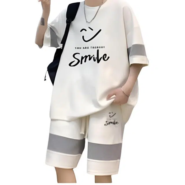 木木兔 美式五分袖上衣短袖穿搭一套潮流短裤夏季帅气休闲运动套装 男女同款