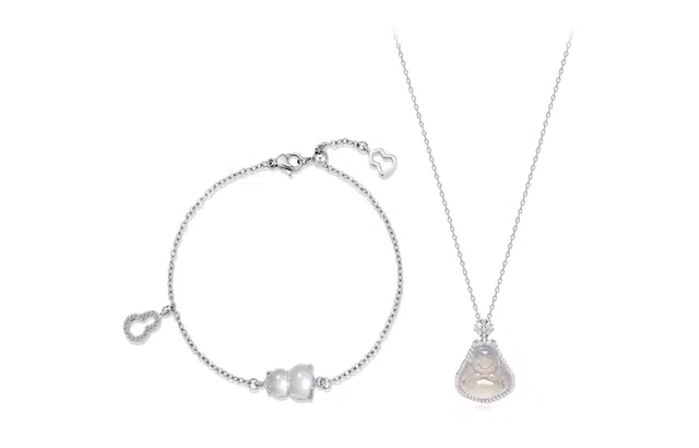 尚银福 弥勒佛福禄系列 国潮新中式时尚优雅气质轻奢高级感 国风小众创意设计好运葫芦大肚佛百搭手饰 合金 手链 女款