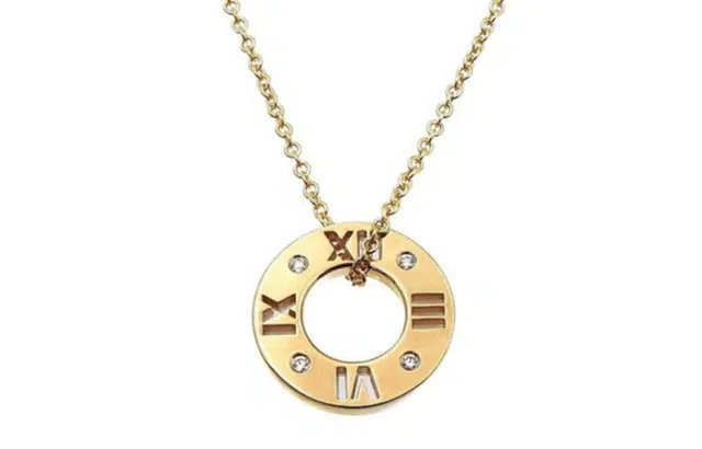 Tiffany & Co. Roman Numeral Pendant Necklace
