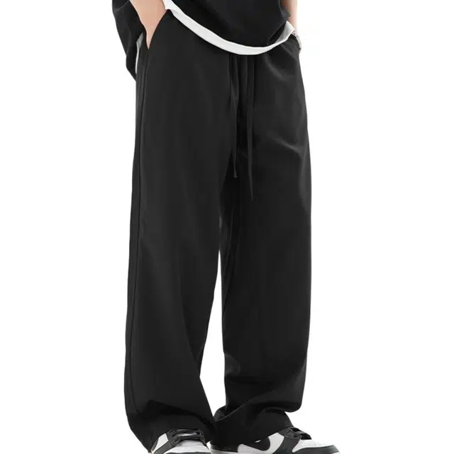 沐诚阳译 凉感宽松轻薄透气空调裤子侧边活页设计垂感长裤休闲裤 男款