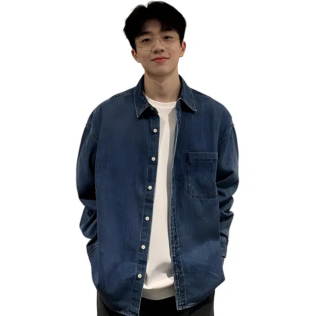 单爵 薄款时尚百搭简约宽松长袖衬衫 男女同款