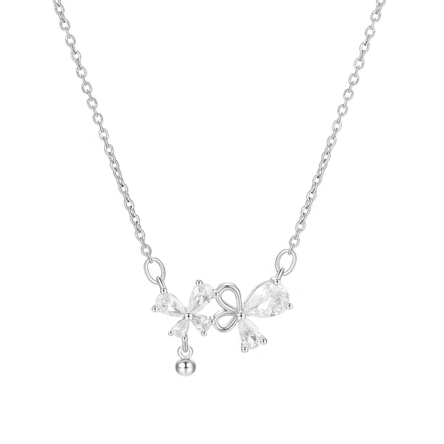 珂里 甜美高级感梦幻蝴蝶轻奢小众锁骨链百搭气质 合金 项链 女款