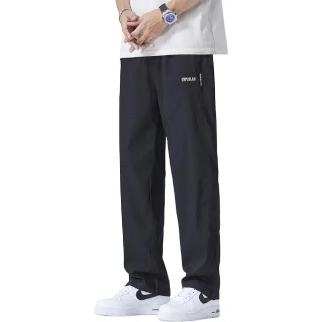 隐狼世家 夏季薄款直筒宽松商务西裤牛仔天丝垂顺长裤子休闲裤 男款