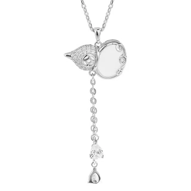 周百福 福禄流苏 平安喜乐 新中式国潮  小众设计 甜蜜饰爱 日常通勤百搭 优雅 好运 玉髓 玉石项链 男女同款情侣款