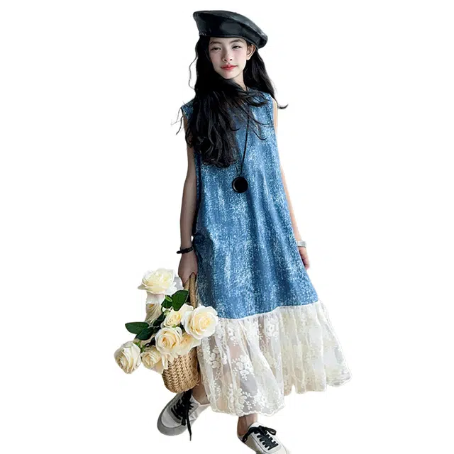 浪莎连衣裙 无袖轻盈透气洋气 儿童款