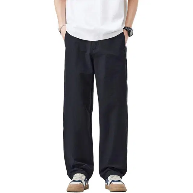隐狼世家 美式速干薄款宽松直筒阔腿百搭休闲裤 男款