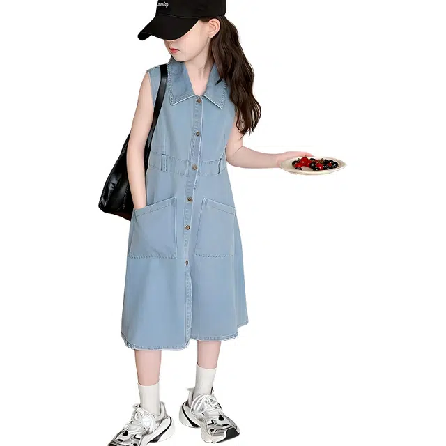 泰迪珍藏连衣裙 时尚潮流洋气舒适简约个性无袖 儿童款