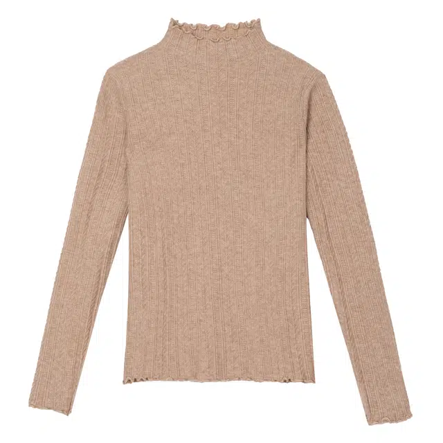 法文箱子 休闲修身简约长袖针织衫 女款