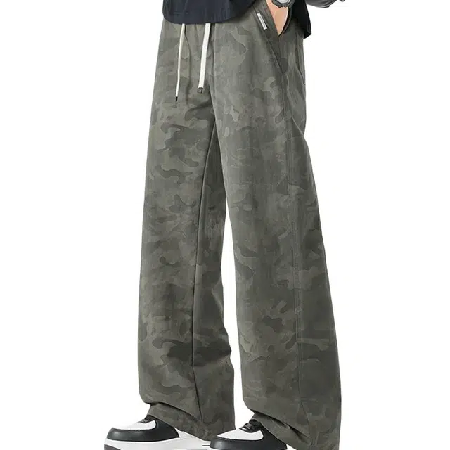 颂希尔 美式宽松高街潮牌休闲裤 男女同款