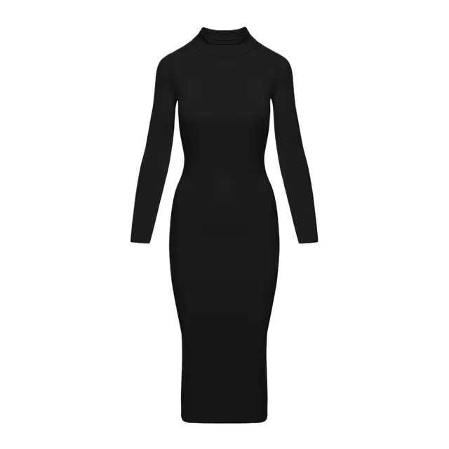 NAKED WARDROBE Turtleneck Midi Dress