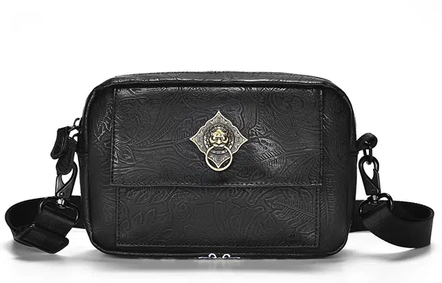 Chusan PVC Crossbody Bag Black