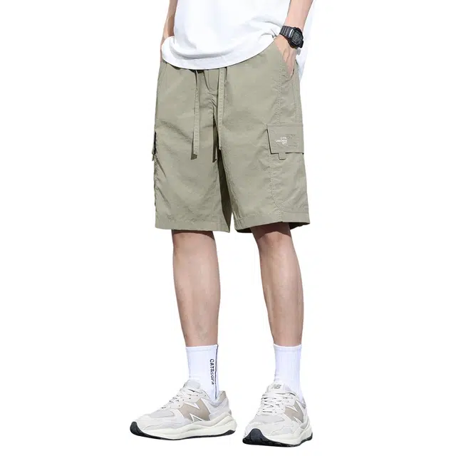 顶峰保罗 无性别主义工装薄款凉感速干设计感五分裤子外穿运动中裤亲肤透气时尚百搭休闲短裤 男女同款