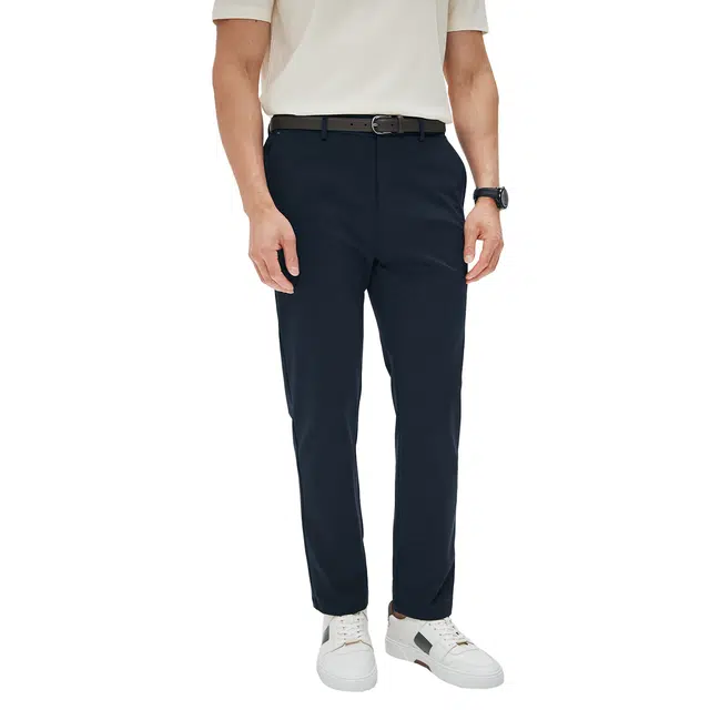 丹宁哲学 舒适纯色简约百搭舒适直筒休闲裤 男款