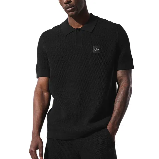 alo yoga Sports Club Sweater Knit Polo