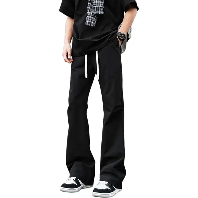 顶峰保罗 薄款速干运动纯色直筒美式凉感休闲裤 男女同款