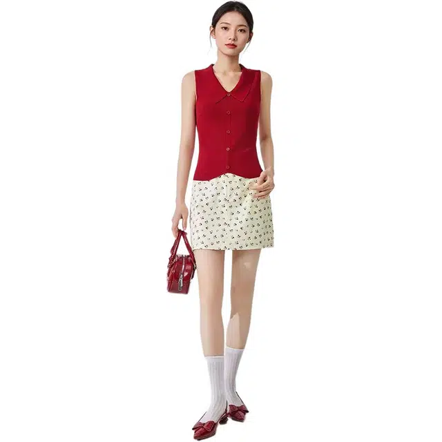 爱依服 夏日法式温柔风修身裙装套装 女款