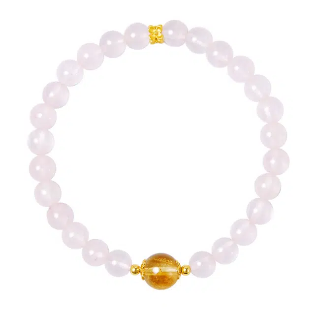 絮物 设计感新中式小众轻奢高级感温柔气质感高级文玩出街神器国潮可爱万事胜意#好运 粉水晶 手串 男女同款情侣款