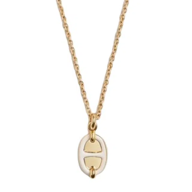 Hermes Original Cold Gold Necklace White