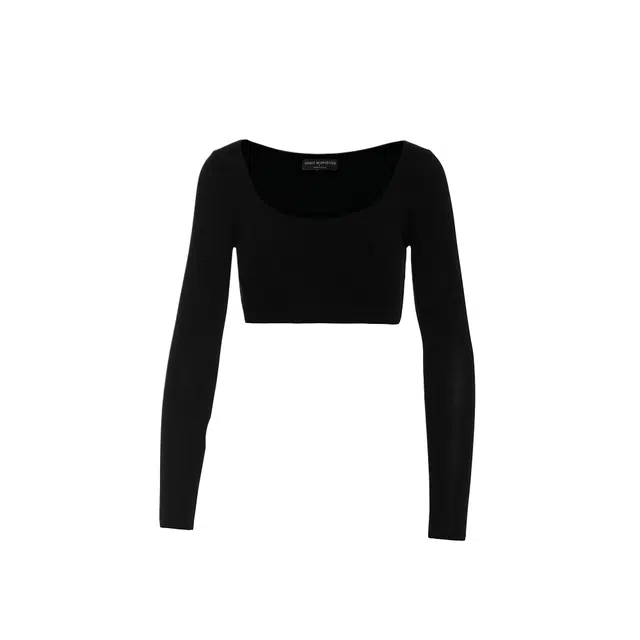 NAKED WARDROBE NW Scoop Sculpt Crop Top