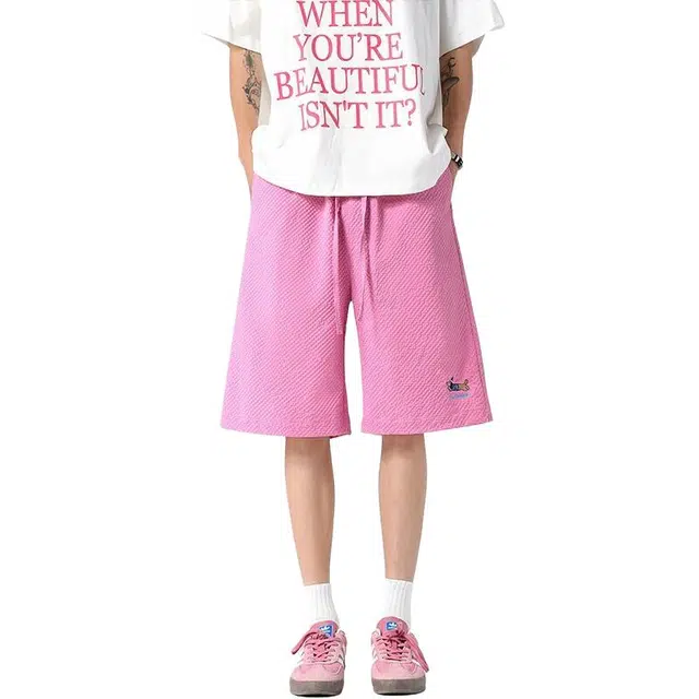 加荣 高街简约时尚百搭舒适休闲短裤 男女同款