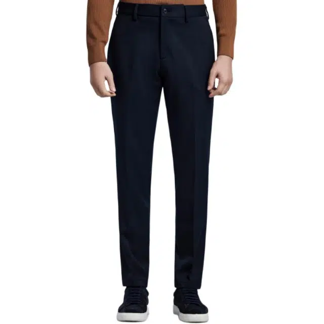 依文 修身商务舒适西装裤 男款 藏蓝色