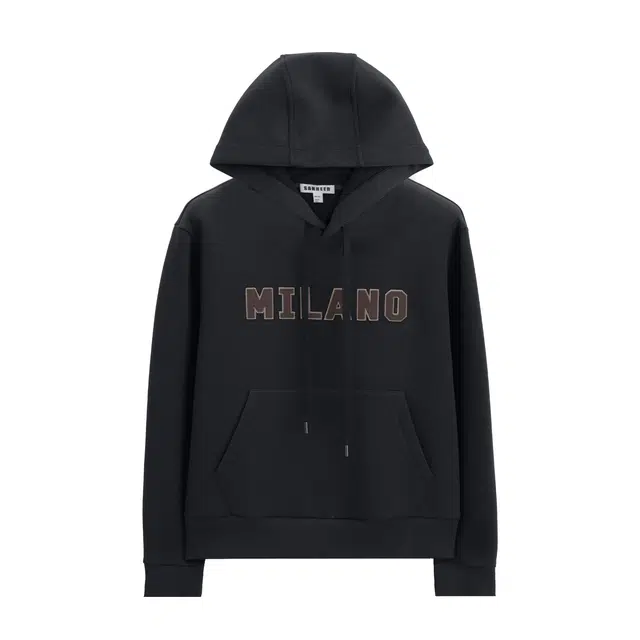 丹宁哲学 休闲空气层底磨毛贴布绣工艺连帽卫衣 男款